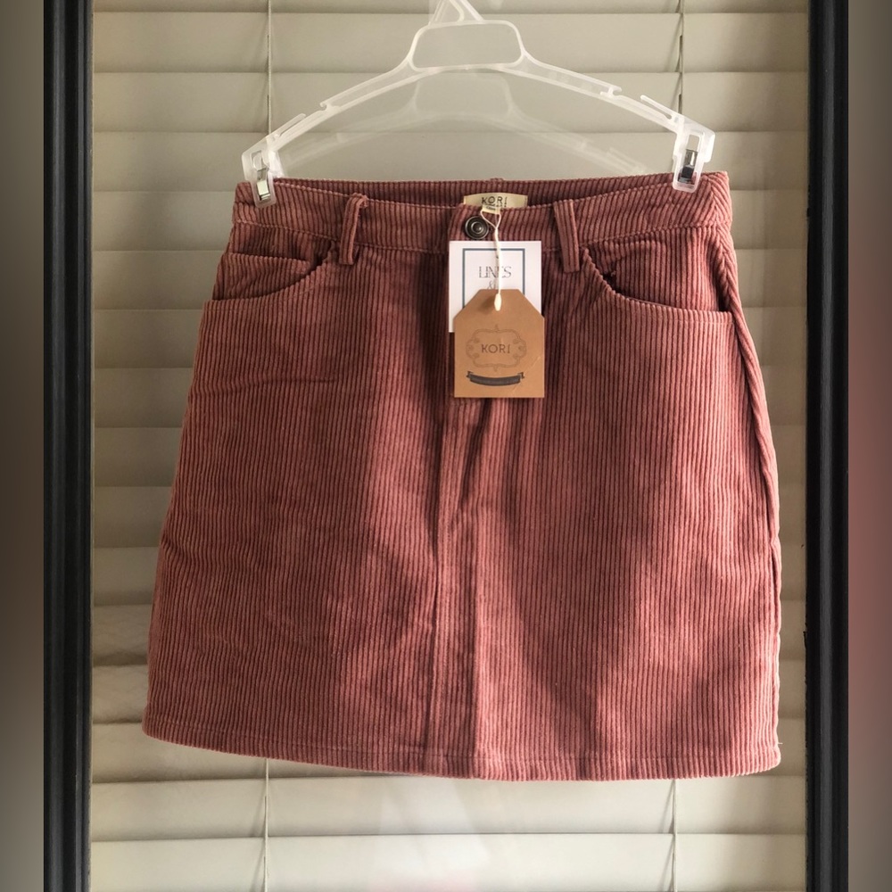 - NWT 🌸KORI Corduroy Pink Mini Skirt